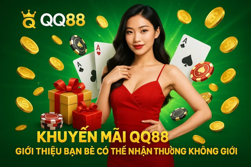 Khuyến mãi QQ88 giới thiệu bạn bè có thể nhận thưởng không giới hạn